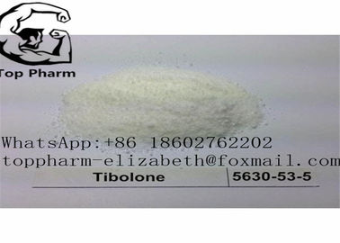 Порошок CAS 5630-53-5 Tibolone стероидный белых или белых кристаллических культуризмов Livial 99%purity порошка